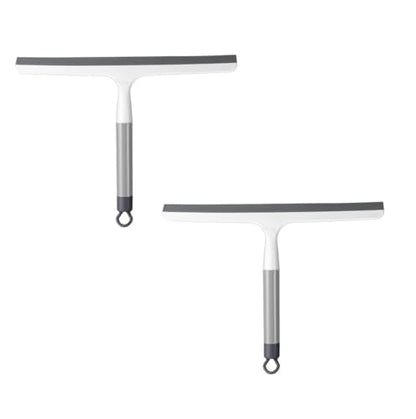2PCS 10.8" Silicone Shower Scraper Cleaner Bathrooms Multi-Purpose Squeegee Glass Clean Floor Window Cleaning Tool Household Water Wiper Waterblade Drying Blade Car auto