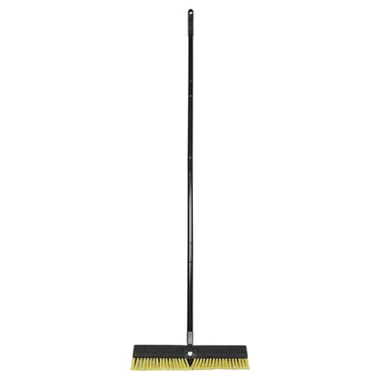 Healifty Outdoor Push Broom with Aluminum Threaded Handle, Heavy Duty Floor Brush for Driveway and Patio Cleaning, 80cm Long Handle Yard Sweeping Brush for Wet and Dry Surfaces