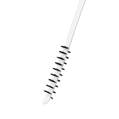 Dryer Vent Cleaner Brush Nylon Double Side Brush Long Flexible Refrigerator Coil Brush for Household Cleaning (White) - color: White