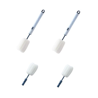 Bottle Brush，Water Bottle Cleaner Brush ，Sponge Brushes，Bottle Brushes for Cleaning，Long Handle Bottle Brush,Perfect for Bottles、 Water Bottles 、 Narrow Neck Containers(2pcs +2Sponge Refill)