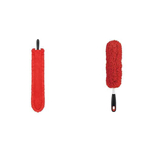 OXO Good Grips Under Appliance Microfiber Duster 4%22 x 1/2%22 x 33-1/2%22 h & Good Grips Microfiber Hand Duster