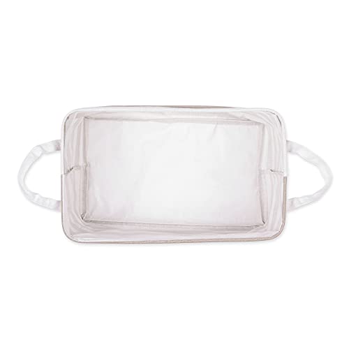 DII Laundry Storage Collection, PE Coated Collapsible Bin with Handles, Stone Stripe, Large Set, 10.5x17.5x10" - color: Stone Stripe, size: Large Set, 10.5x17.5x10"