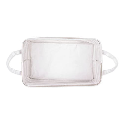 DII Laundry Storage Collection, PE Coated Collapsible Bin with Handles, Stone Stripe, Large Set, 10.5x17.5x10" - color: Stone Stripe, size: Large Set, 10.5x17.5x10"