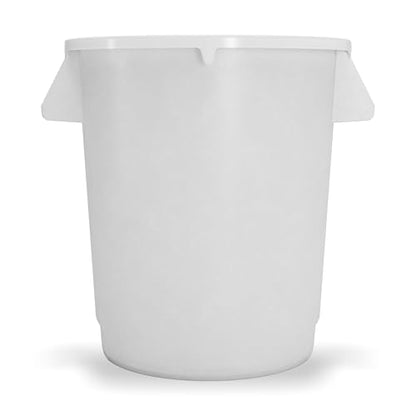 Winco Heavy-Duty Round Waste Container/Trash Can, 10 Gallon, White - color: White, size: 10 Gallon