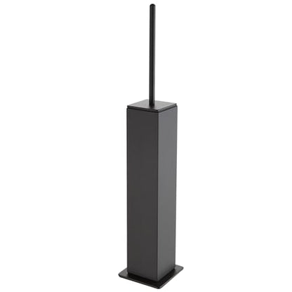 BGL Toilet Brush with Holder Set Gun Grey Aluminium Standing for Bathroom Toilet Bowl Cleaner Brush and Holder Set, Square Design - color: Gun Grey-standing
