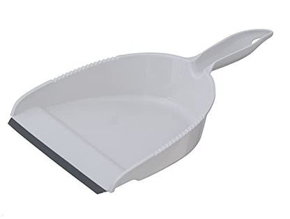 Dustpan and Brush Set, Hand Broom with Ergonomic Grip Handle - Rubber Edge for Easy Dirt Pickup, Durable Material - Grey & Blue Hand Brush by Superio, 2-Pack (Gray, 2-Pack) - color: Gray, 2-pack