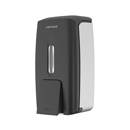 interhasa! Soap Dispenser Wall Mount Refillable 28oz Hand Sanitizer Dispenser Commercial Hand Soap Dispenser for Bathroom Support Liquid Gel Soap - color: Black