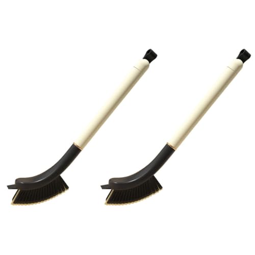 Kichvoe 2 Pack Crevice Cleaning Brush with Long Handle for Window Groove and Track Cleaning Multi-Function Scrub Brush for Kitchen Bathroom Sink and Stovetop