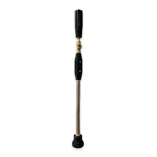 Adjustable High-Pressure Sprayer for Car, Plant, and Outdoor Cleaning with Aluminum Handle and Ceramic Nozzle, Black(60cm)
