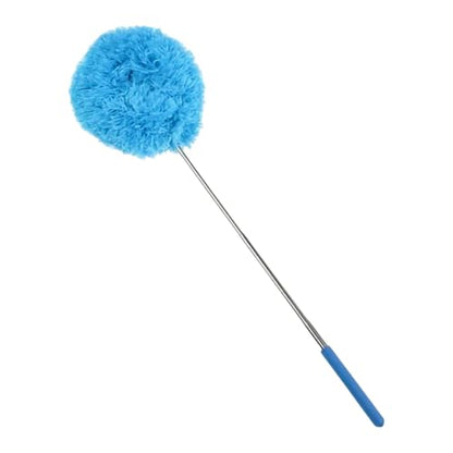 Flexible Dusting Tool Duster - Extendable Microfiber Cleaner, Household Ceiling Fan Remover | Telescopic Dust Removal Wand System, Bendable Head Attachment with Soft Grip for High Furniture Surfaces - color: Blue