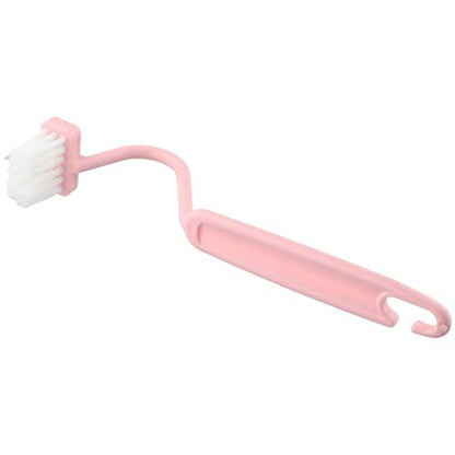 3-Pack Toilet Brush Set, V-Shaped Under Rim Cleaning Brushes with Curved Handles for Deep Corner Scrubbing, Flexible Bristles for Bathroom Sink Stove and Floor Drain, Green Pink Blue
