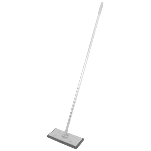 Ipetboom Heavy Duty Large Flat Dust Mop with 3-Section Extendable Aluminum Handle, Gray Microfiber Floor Cleaning Mop for Industrial and Household Use