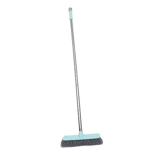 COLLBATH Long Handle Floor Brush Stiff Bristles Cleaning Broom for Bathroom Kitchen - color: Green