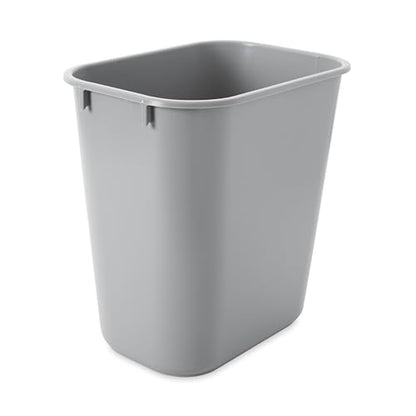 Rubbermaid Commercial Products Deskside Wastebasket/Trash Can, 3.25-Gallon/13-Quart, Gray, Plastic, for Bedroom/Bathroom/Office, Fits Under Desk/Sink/Cabinet - color: Gray, size: 3.25 Gallons
