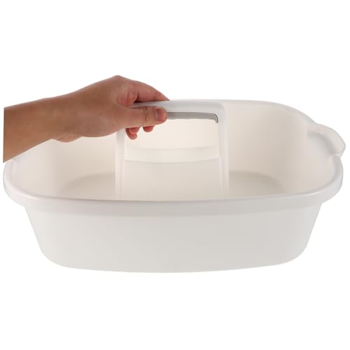 Portable Bathroom Storage Basket with Handle Thick Plastic Cleaning Organizer for Showers and Kitchens Small Tote for Cleaning Supplies Versatile Storage for Home and Hotels