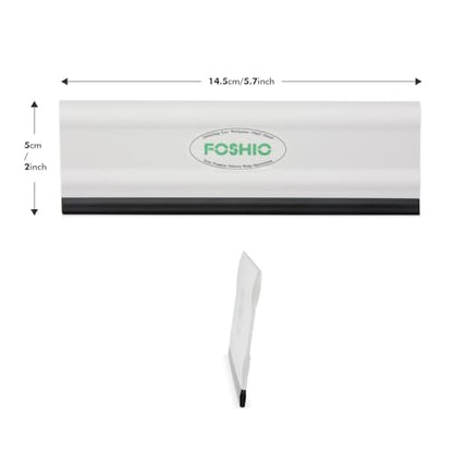 FOSHIO 6 Inch Rubber Squeegee for Kitchens, Glass, Shower and Car Windows, Pack of 3 (White) - color: Color White