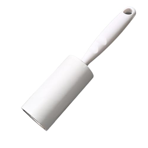 Lint Roller with Refills Sticky Remover Hair Pet Dog Clothes Sofa Dust Cleaning Remover Replaceable Roll Brush Cleaning Tool(White) - color: White