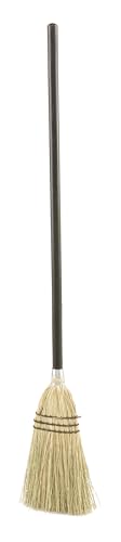Rubbermaid Commercial Products Lobby Straw/Corn Broom Brown 38-Inch Indoor/Outdoor Broom for Courtyard/Garage/Lobby/Mall/Office