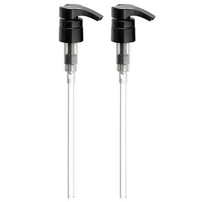 Liter 33.8 oz Shampoo Conditioner Pumps Fits Salon Brand Bottles, 2-Pack Pump Top Dispenser Compatible with 1-inch Neck Diameter Bottles (Black) - color: Black