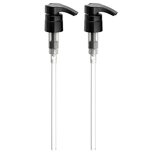 Liter 33.8 oz Shampoo Conditioner Pumps Fits Salon Brand Bottles, 2-Pack Pump Top Dispenser Compatible with 1-inch Neck Diameter Bottles (Black) - color: Black