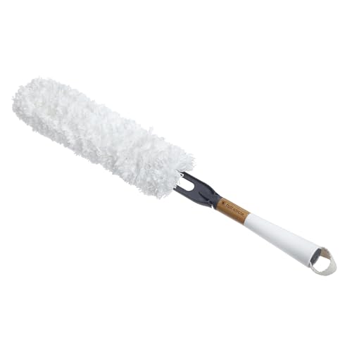 Full Circle Dust Whisperer Microfiber Duster - Machine Washable, For Ceiling Fans, Blinds, Furniture - White - color: White