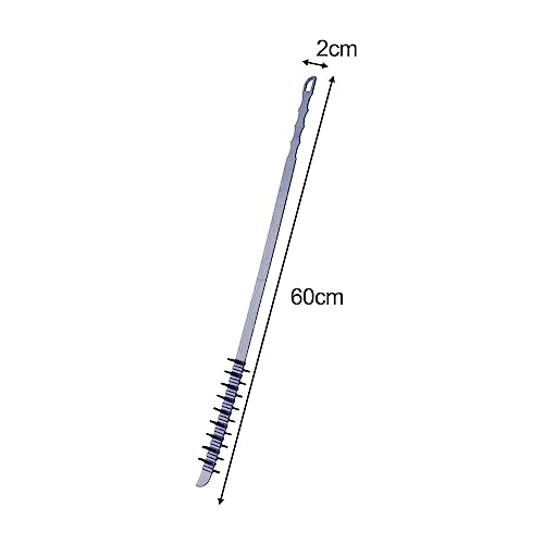 Dryer Vent Cleaner Brush Nylon Double Side Brush Long Flexible Refrigerator Coil Brush for Household Cleaning (Blue) - color: Blue