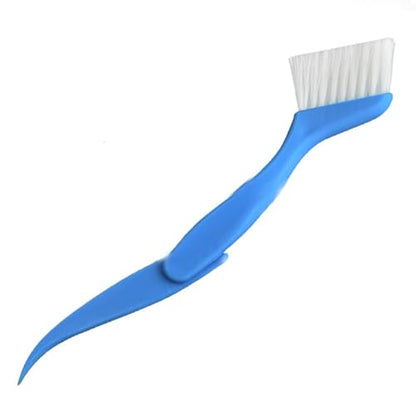 1-Pack Blue Crevice Cleaning Brush – Narrow Gap Scrub Brush for Window Tracks, Door Frames, Corner Grooves, Tile Seams and Household Detail Cleaning