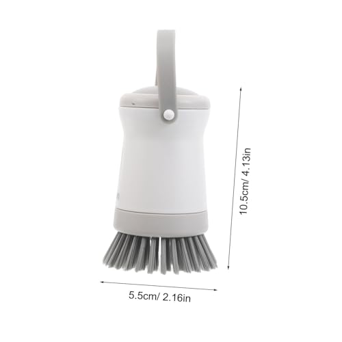 Cabilock Kitchen Scrub Brush with Soap Dispenser Ergonomic Design for Effortless Cleaning of Pots Pans and Sinks Controlled Dispensing for Optimal Soap Release Sturdy and Versatile