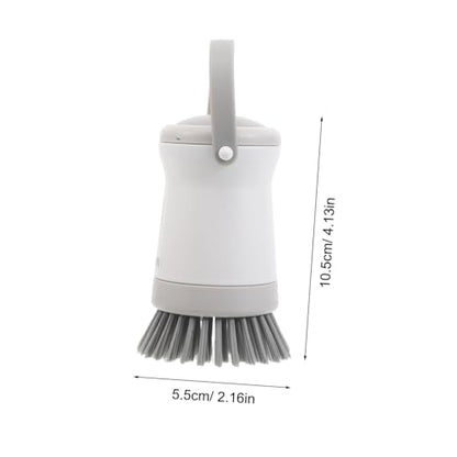 Cabilock Kitchen Scrub Brush with Soap Dispenser Ergonomic Design for Effortless Cleaning of Pots Pans and Sinks Controlled Dispensing for Optimal Soap Release Sturdy and Versatile
