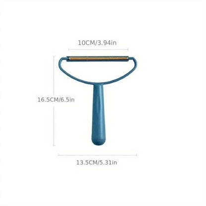 2 Pack Pet Hair Remover Tool – Reusable Lint Cleaner for Clothes, Furniture, Carpets – Fuzz Remover for Dog & Cat Hair – Durable & Portable Lint Scraper in Orange and Blue for Home & Travel