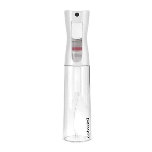 Continuous Spray Bottle for Hair Care, Hydrating Skin Care | Plant Mister or Squirt Bottle for Ironing and Cleaning, 10.1 fl oz/300 mL Clear Glass, 9.8"(H) x 2.08"(W)