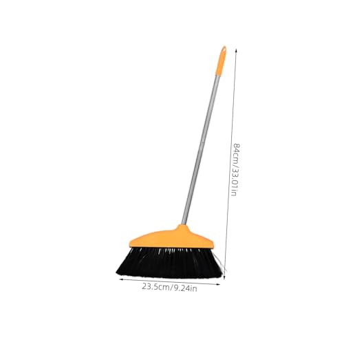 Wide Angle Broom with Long Handle Heavy Duty Soft Bristle Sweeping Brush for Efficient Lawn and Patio Cleaning for Garage and Floors