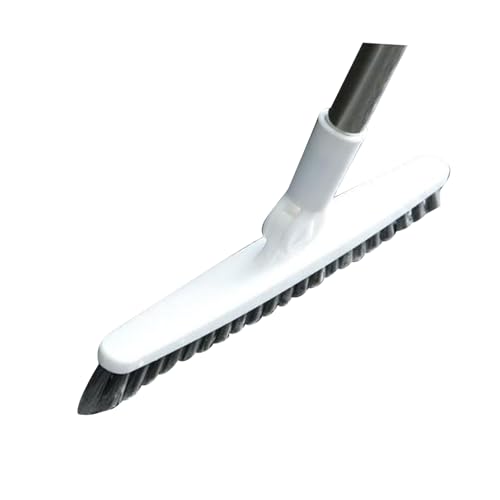 Aramox Long Handle Crevice Brush, Thoroughly Floors and Tile Grout, Effectively Remove, Easy to Hard to Corners and Drains, with Sturdy Plastic, for Bathrooms Kitchens and Toilets (White 88.5cm) - size: White 88.5cm