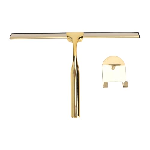 Stainless Steel Squeegee, All Purpose Shower Window Squeegee with Comfortable Non Slip Grip, for Glass Doors Tiles Windows Mirrors Home Commercial Automotive (Gold) - size: Gold