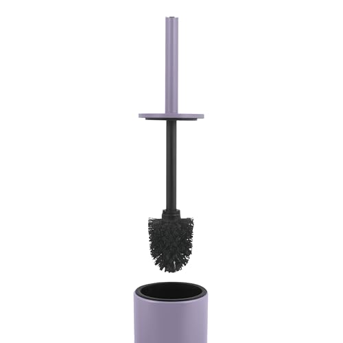 Spirella Akira Toilet Brush with Holder Stainless Steel Lavender Matt - color: Purple.