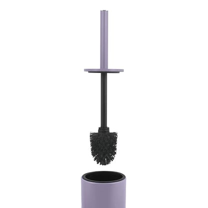 Spirella Akira Toilet Brush with Holder Stainless Steel Lavender Matt - color: Purple.