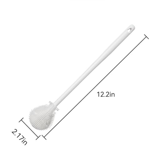 Bottle Brush Cleaner Set with Long Handle for Hydro Flasks, Sports Bottles, Narrow Neck Containers, White