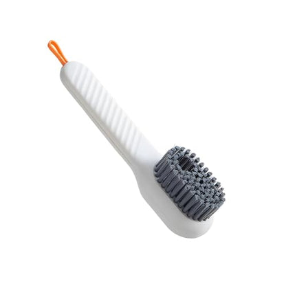 Scrub Brush with Handl, Heavy-Duty Scrub Brushes for Cleaning, Durable Bristles, for Kitchen, Bathroom, White/Green - color: White