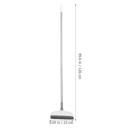 SHINEOFI Long Handle Floor Scrubber Brush with Stiff Bristles for Bathroom and Kitchen Grout Cleaning, 126Cm Sturdy Scrub Brush for Tile Floor and Hard-to-Reach Corners