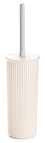 Superio Ribbed Collection - Eco-Friendly Decorative Plastic Toilet Bowl Brush and Holder Set, (1 Pack) Cleaner Scrubber for Bathroom - color: Eco Friendly, size: Toilet Brush (Pack of 1)