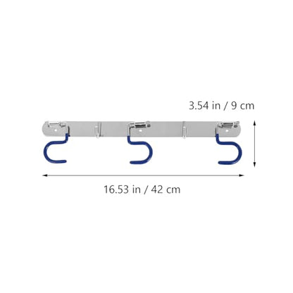 Cabilock Stainless Steel Mop Hook Rack, Metal S-Type Mop Holder Space-Saving Broom Wall-Mounted Organizer for Home Bathroom Room Entrance