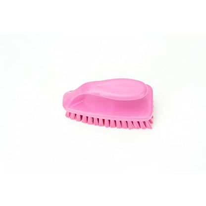 SPARTA Scrub Brush with Iron Shaped Handle and Stiff Bristles, Heavy Duty Scrubber Brush for Kitchen, Bathroom, Shower, Tile, Sink, Carpet and Bakepans, Polypropylene, 6 Inches, Pink, (Pack of 6) - color: Pink, size: 6 Inches (Pack of 6)