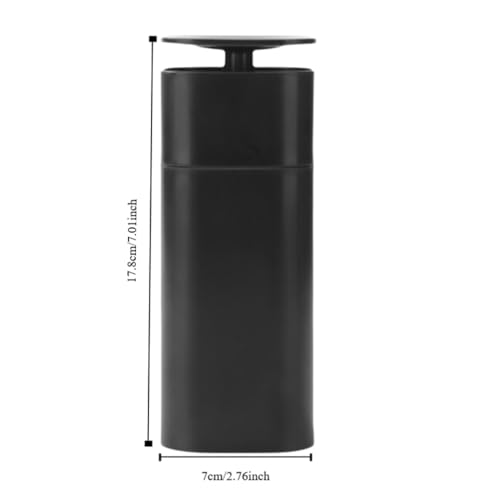 Push Down Pump Dispenser Bottle Refillable Liquid Container for Home/Travel, 2.75 x 2.75 x 7inch Leakproof Silicone Seal Design(Black) - color: Black