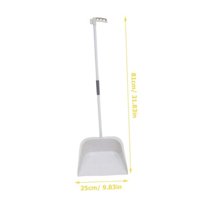 1Set Soft Bristle Broom Set with Long Handle Dustpan Cleaning Tool for Home Garage and Outdoor Use Versatile Floor Cleaning Supplies Grey