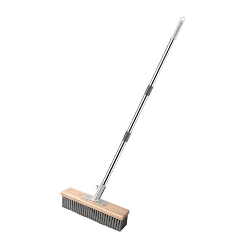 Gralara Stainless Steel Wire Scrub Brush Stiff Bristles Floor Scrubber Heavy Duty Rough Outdoor Broom for Swimming Garage, 20cm