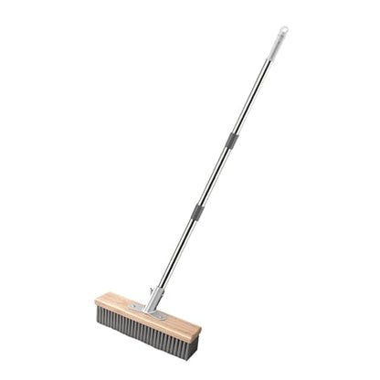 Gralara Stainless Steel Wire Scrub Brush Stiff Bristles Floor Scrubber Heavy Duty Rough Outdoor Broom for Swimming Garage, 20cm