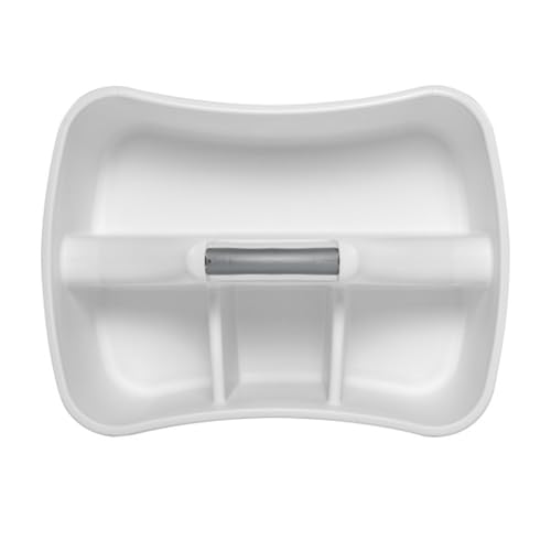 Sterilite Divided Ultra Caddy, Plastic, Portable Storage to Hold Bathroom and Cleaning Supplies, 5 Large Compartments and Handle, White, 12-Pack - size: 12 Pack