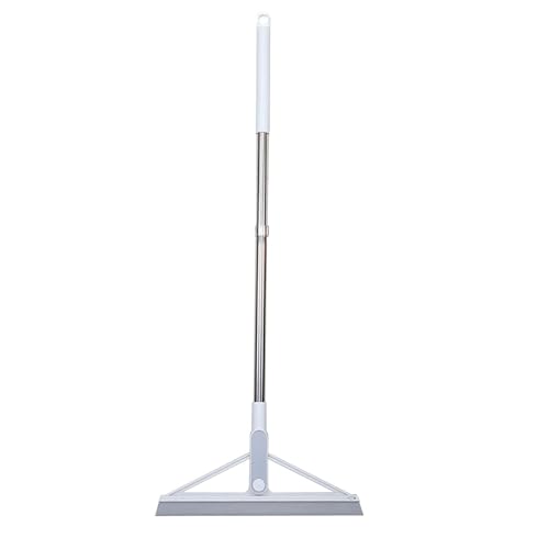 Magic Squeegee Broom for Floor - Multifunction Rubber Brooms with 41" Adjustable Handle Household Cleaning Sweeper for Pet Hair, Carpet, Water