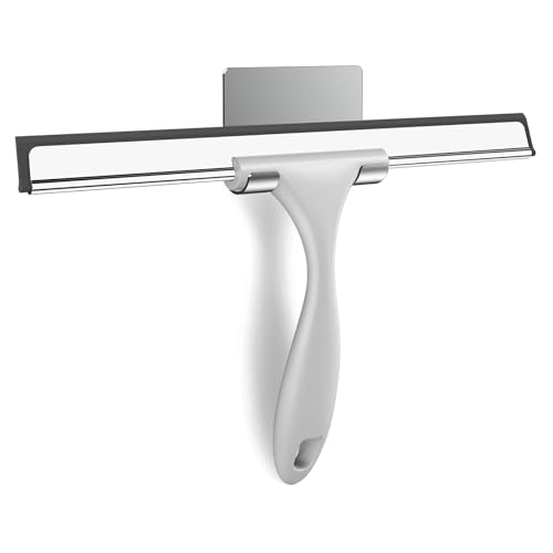 SetSail Shower Squeegee for Glass Doors All-Purpose Squeegee for Shower Glass Door Heavy Duty Window Squeegee with Hook for Car Window Cleaning 12 Inches, Grey - color: Gray, size: 12 inches