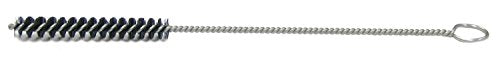 Weiler 44110 6-1/4" Length, 1/4" Diameter, 3/32" Stem Diameter, Straight Black Nylon Fill, Power And Hand Nylon Tube Brush With Loop Handle - size: 1/4", style: Pack of 1